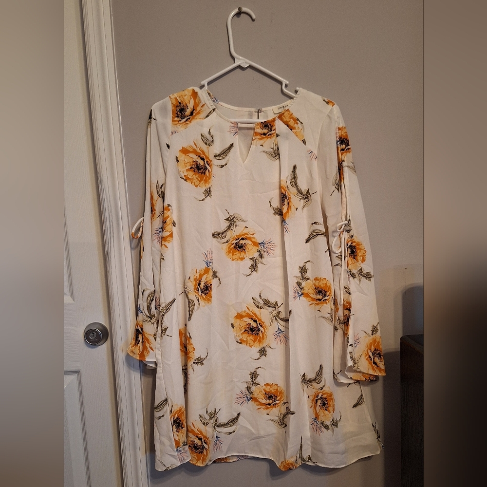 Umgee Summer In Bloom Cold Shoulder Women's Floral Mini Dress